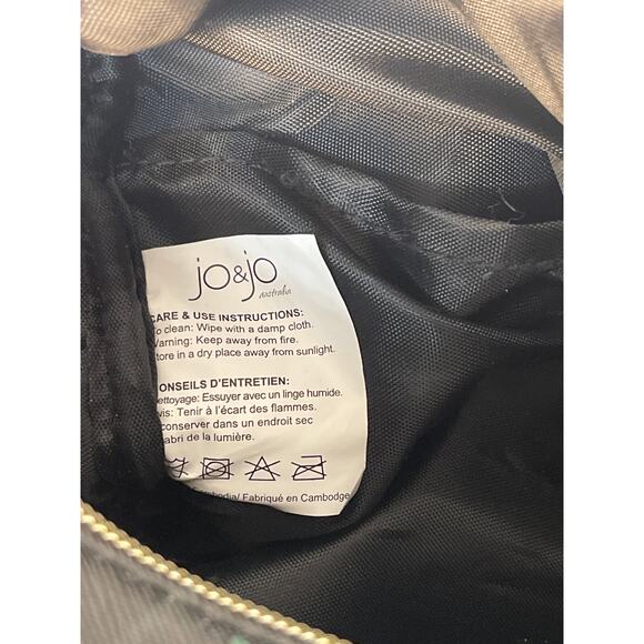 Jo&Jo Australia Make up/Accessory Bag Green/Pink/White Flamingo Clean Inside - Picture 7 of 11